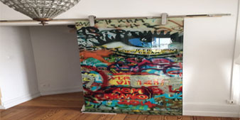 Déco Porte Coulissante Imprimé